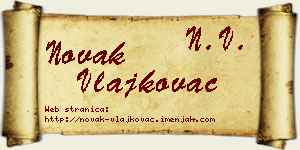 Novak Vlajkovac vizit kartica